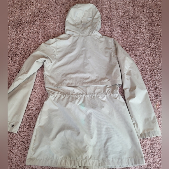Womens Small Columbia waterproof rain jacket creme trench lightweight - Picture 11 of 13